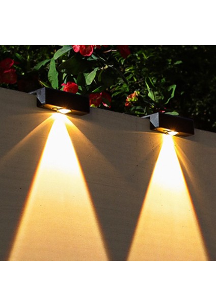 2 Adet Güneş Duvar Işık Güneş Işığı Bahçe Çit Lambası LED Su Geçirmez Güneş Merdiven ve Aşağı Avlu Sokak Duvar Lambası (Yurt Dışından)