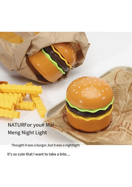 Çocuklar Için Sevimli Masa Lambası, Kalemtıraş ile Ayarlanabilir Boyun Dokunmatik Anahtarlı Şarj Edilebilir Hamburger Küçük Masa Lambası (Yurt Dışından) fiyatları