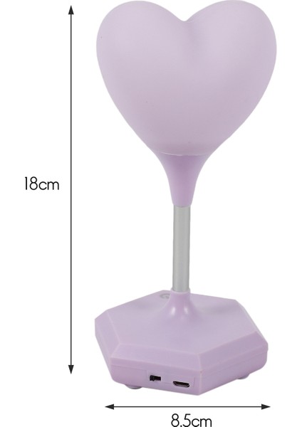LED USB Şarj Dekoratif Lamba Gece Lambası Uzaktan Yenilik Bebek 3D Sevgi Dolu Kalp Atmosfer Işığı Başucu Kız Hediye Basın-Mor (Yurt Dışından) modelleri