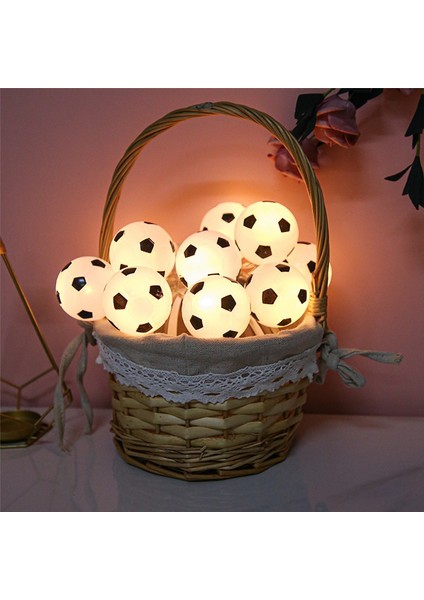 Futbol Topları Dize Işıkları 10 LED Futbol Çelenk Işıkları Yatak Odası Ev Düğün Parti Noel Dekoratif Işıklar Sıcak (Yurt Dışından) fırsatları