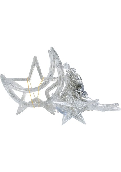 3.5 M Dekoratif Yıldızlı Dize Perde Ramazan Işıkları Aylar ve Yıldızlar Ramazan Ev Dekorasyon Partisi Için LED Gece Lambası (Yurt Dışından)