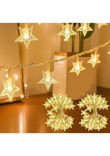 2 Dize Noel Yıldız Işıkları Cadılar Bayramı Dize Işıkları Atmosferik Yıldız Dize Işıkları Tatil Pencere Dekorasyonu (Yurt Dışından) modelleri