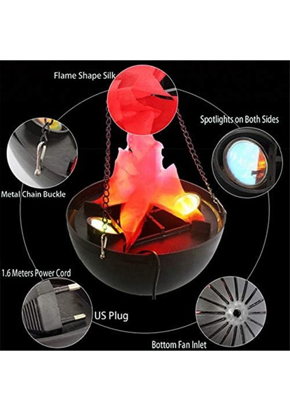 3D -Yangın Işığı, Asılı LED Alev Işığı, Yapay LED Ipek Alev Sahne Efekti Işığı Gerçekçi Kamp Ateşi Lambası Prop (Yurt Dışından) fırsatları