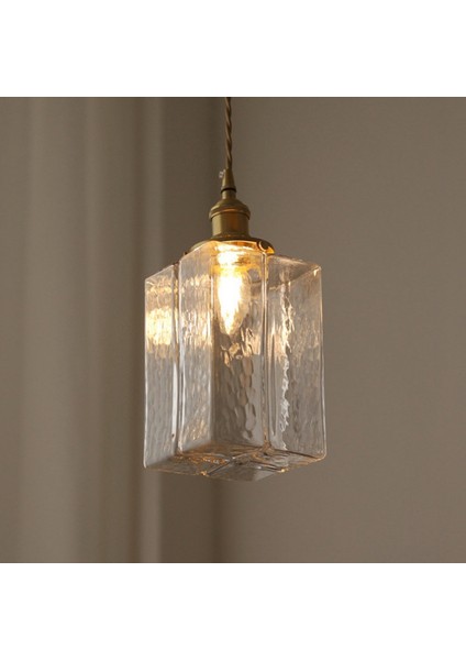 Retro Cam Kolye Işıkları Iskandinav Minimalist Başucu Lambası Lüks Restoran Balkon Girişi Pirinç Lamba C (Yurt Dışından) fırsatları