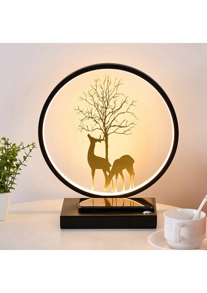 LED Masa Lambası Cep Telefonu Aydınlatma Için Kablosuz Şarj Masa Lambası Ayarlanabilir Karartma Masaüstü Komidin Dekorasyon-A (Yurt Dışından) fırsatları