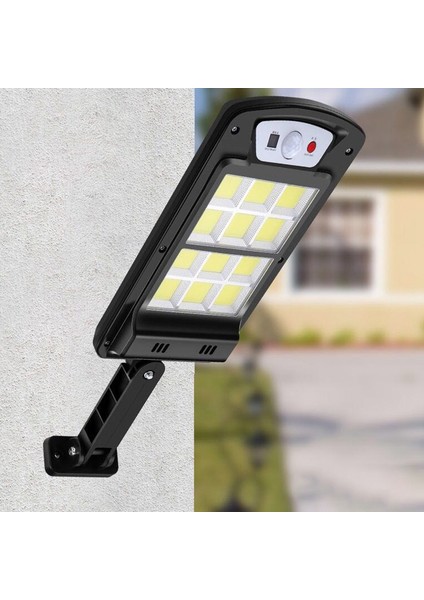 Cob Güneş Sokak Lambaları Açık Güvenlik Işığı Duvar Lambası Su Geçirmez Pır Hareket Sensörü Akıllı Uzaktan Kumanda Lambası 1200 W (Yurt Dışından)