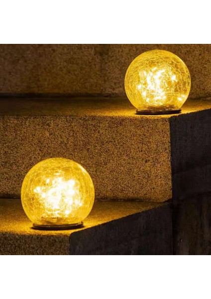 2 Adet 10 cm ve 12 cm Güneş Çatlak Zemin Topu Açık Su Geçirmez Balkon Bahçe Mahkemesi Manzara Açık/bahçe Dekoratif Işık (Yurt Dışından) fiyatları