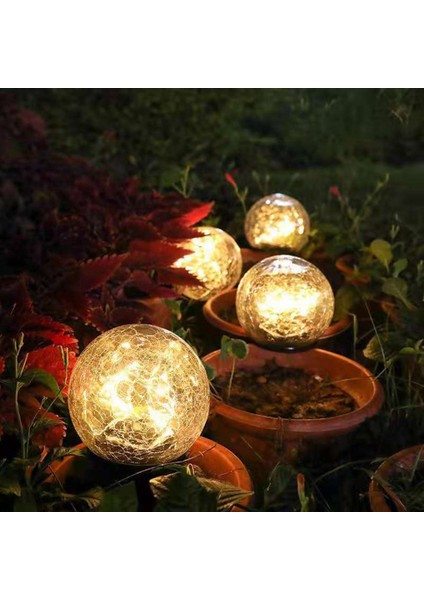 2 Adet 10 cm ve 12 cm Güneş Çatlak Zemin Topu Açık Su Geçirmez Balkon Bahçe Mahkemesi Manzara Açık/bahçe Dekoratif Işık (Yurt Dışından) modelleri