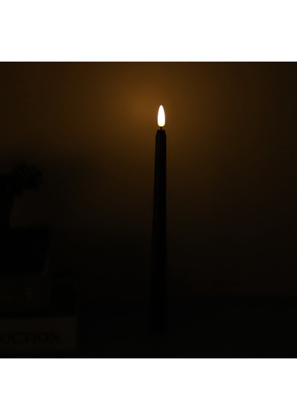 6'lı Uzaktan Cadılar Bayramı Konik Mum Paketi, Siyah Renkli Alevsiz Sütun Mumlar, Içeren Mumlar (Yurt Dışından) fırsatları