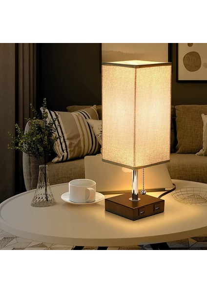 Dokunmatik Kısılabilir Başucu Lambası, USB Şarj Bağlantı Noktaları ve Ac Çıkışı ile Şarj Edilebilir Işık Masa Lambası Ab Tak (Yurt Dışından) fırsatları