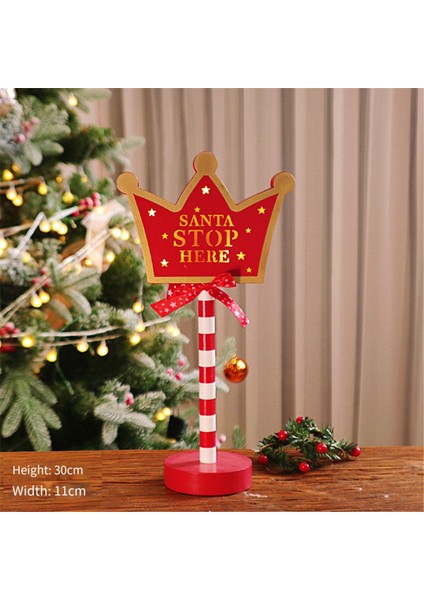 Noel LED Işık Dikey Işaretler Noel Lambası Için LED Işık ile Masa Burcu Dur Süsleme Noel Masaüstü Işık F (Yurt Dışından)