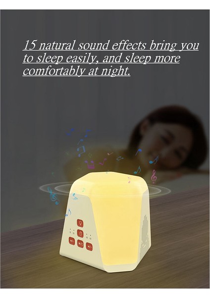 Ses Makinesi ve Çalar Saat Beyaz Gürültü Ses Makinesi Gece Lambası Uyku Enstrümanı Atmosfer Lambası (Yurt Dışından) modelleri
