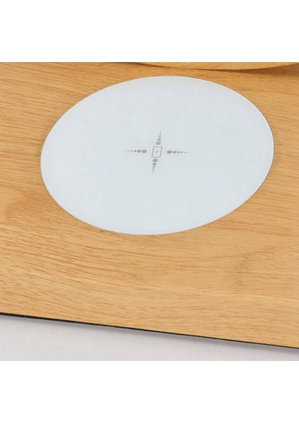 LED Masa Lambası Cep Telefonu Aydınlatma Için Kablosuz Şarj Masa Lambası Ayarlanabilir Karartma Masaüstü Komidin Dekorasyon-C (Yurt Dışından)