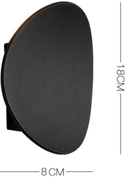 Duvar Lambası Modern Yuvarlak Basit Yatak Odası Başucu Lambası Iskandinav Kişilik Oturma Odası Koridor Koridor (Siyah) (Yurt Dışından) modelleri