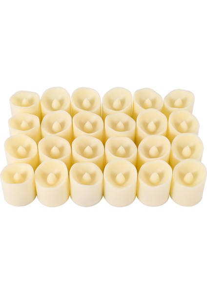 24 Adet Alevsiz LED Mum Dileğiyle Çay Işık Sıcak Beyaz Alevsiz Mum Cadılar Bayramı Noel Dekor Mum Işığı (Yurt Dışından) fiyatları