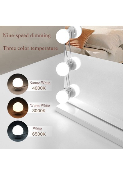 LED Makyaj Masası Aynası Işık USB Aydınlatma Kısılabilir Duvar Lambası Banyo Makyaj Masası Aynası Işık Kadın (Yurt Dışından) fırsatları