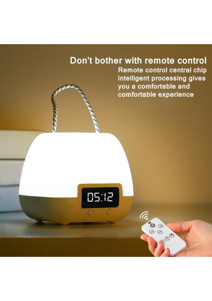 Uzaktan Kumanda Gece Lambası Saat Işığı LED Masa Lambası Gece Lambası Odası Dekorasyon Açık Kamp (Yurt Dışından) indirimleri