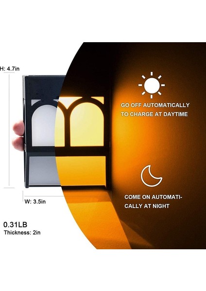 6pcs Solar Bahçe Işıkları Enerjili Çit Işıkları Suya Dayanıklı Dış Mekan (Yurt Dışından) fiyatları