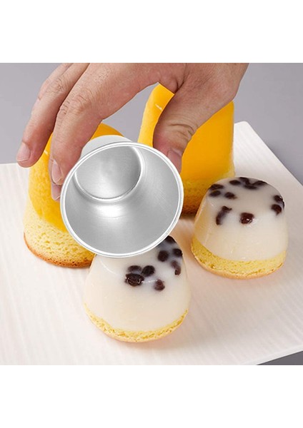 6 Adet Alüminyum Dariol Kalıp Kek Kapları Dariole Puding Tatlı Krem Kalıpları Yuvarlak Yapışmaz Yumurta Tart Kalıp Bakeware Bardak (Yurt Dışından)