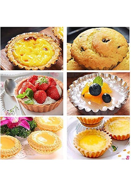 Tartlet 30 Parça Puding Muffin Kek Için Yumurtalı Tart Kalıbı (Yurt Dışından)