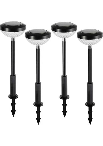 Güneş Yol Işıkları 4 Paket, LED Güneş Işıkları Dış Mekan, IP67 Su Geçirmez Güneş Yol Işıkları, Güneş Enerjili Bahçe Işıkları (Yurt Dışından)