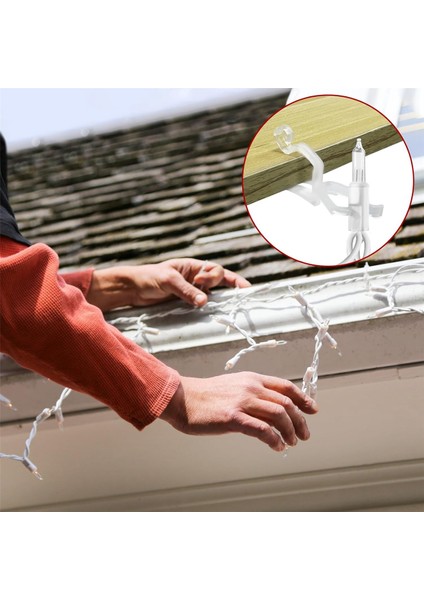 Noel Işık Klipleri Hepsi Bir Arada Klipler 100 Paket, C7, C9 ve Işıkları Asmak Için Evrensel Oluk ve Kiremit Klip Kancaları (Yurt Dışından) indirimleri