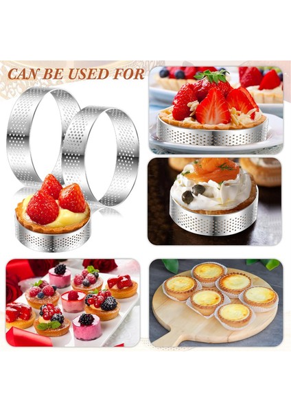 20 Adet 3 Inç Delikli Tart Yüzükler Yuvarlak Tart Yüzük Paslanmaz Çelik Tart Yüzükler Pişirme Için Yapışmaz Metal Yuvarlak Kek Yüzüğü (Yurt Dışından) modelleri
