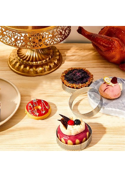 20 Adet 3 Inç Delikli Tart Yüzükler Yuvarlak Tart Yüzük Paslanmaz Çelik Tart Yüzükler Pişirme Için Yapışmaz Metal Yuvarlak Kek Yüzüğü (Yurt Dışından) indirimleri