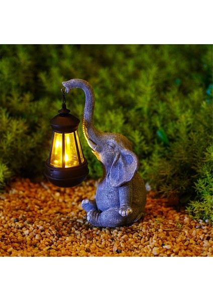 Fil Güneş Lambası Dekorasyon Su Geçirmez Katı Reçine Zanaat Fil Süs Heykeli Yard Balkon Bahçe Heykelcik Lamba B (Yurt Dışından) fırsatları