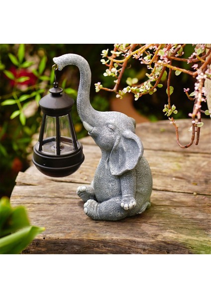 Fil Güneş Lambası Dekorasyon Su Geçirmez Katı Reçine Zanaat Fil Süs Heykeli Yard Balkon Bahçe Heykelcik Lamba B (Yurt Dışından) indirimleri