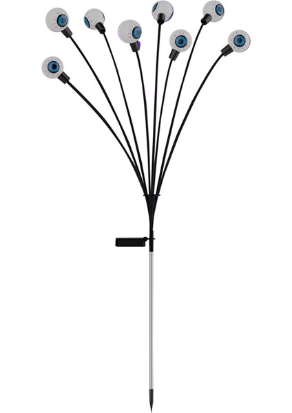 Korkunç Göz Küresi Güneş Bahçe Işıkları, 16LED Sallanan Güneş Bahçe Dekoru Su Geçirmez, Yard/çim/araba Yolu, 2 Adet, Kırmızı (Yurt Dışından)