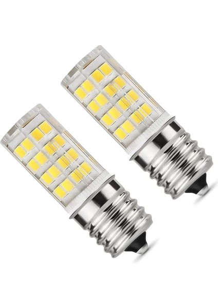 2 Paket 4W Kısılabilir LED E17 Mikrodalga Fırın Ampulü, Gün Işığı 6000K 40W Halojen Eşdeğer Işık, Seramik E17 LED Ampul (Yurt Dışından)