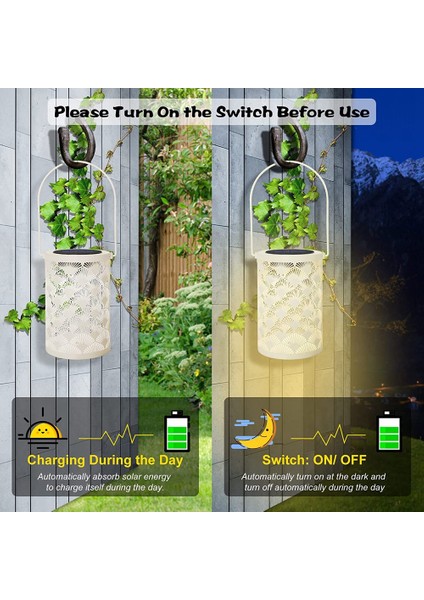 Dekor Için Güneş Fener Işığı - Masa Üstü Fenerler Su Geçirmez Lamba Saplı Süslemeli Asılı Bahçe Işıkları (Yurt Dışından) modelleri