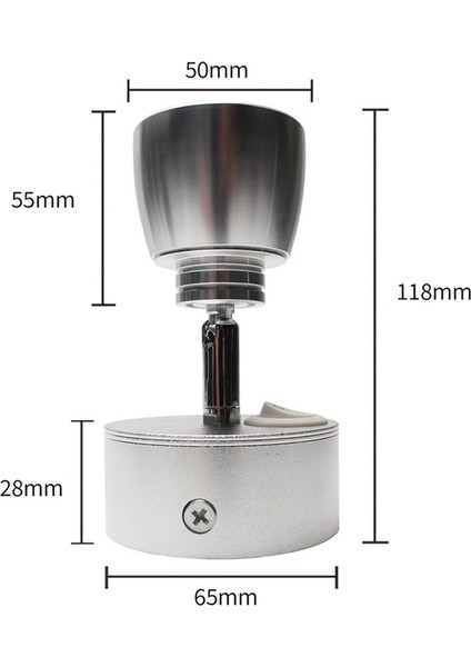 Duvar Lambası Başucu Spot Işığı Rv Işık Okuma Lambası Karavanlar, Rv'ler, Tekneler Vb. Için Klipsli Işık Anahtarı (Gümüş) (Yurt Dışından) modelleri
