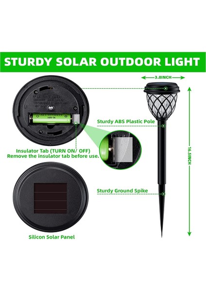 Güneş Enerjili Dış Mekan Işıkları, Güneş Enerjili Işıklar Dış Mekan Suya Dayanıklı IP65, Veranda Için Güneş Enerjili Bahçe Işıkları ile Güçlendirilmiş Parlak (Yurt Dışından) fiyatları