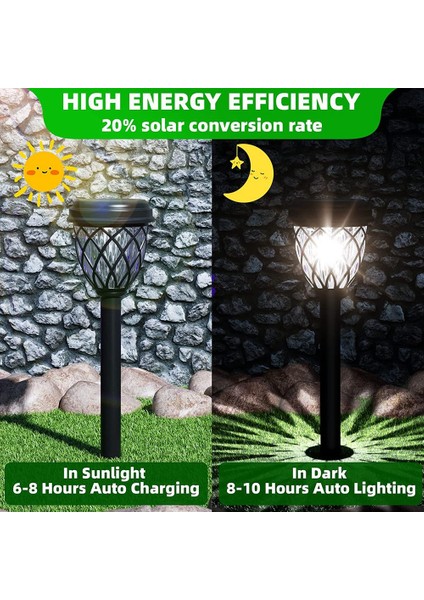 Güneş Enerjili Dış Mekan Işıkları, Güneş Enerjili Işıklar Dış Mekan Suya Dayanıklı IP65, Veranda Için Güneş Enerjili Bahçe Işıkları ile Güçlendirilmiş Parlak (Yurt Dışından) fırsatları