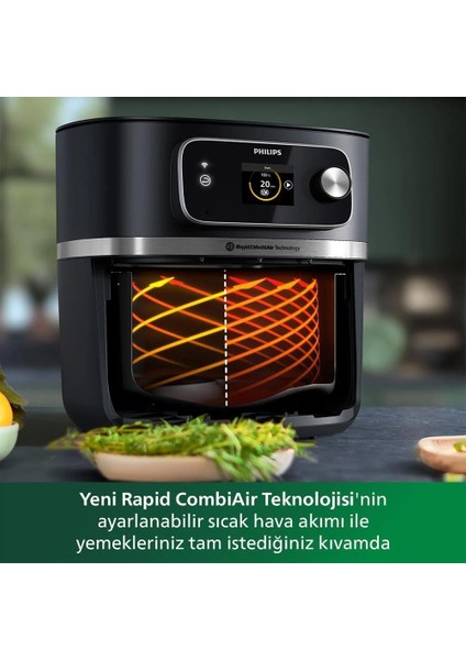 Airfryer Combi Xxl 8,3l Geniş Hacimli Connected 22'in1 Uzaktan Bağlantılı Ultra Premium Airfryer, Luciole Lambader Hediye modelleri
