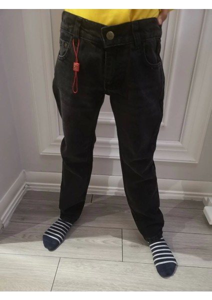 Slim Fit Erkek Çocuk Denim Kot Pantolon Füme 5678