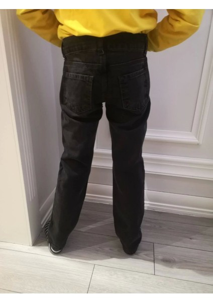 Slim Fit Erkek Çocuk Denim Kot Pantolon Füme 5678