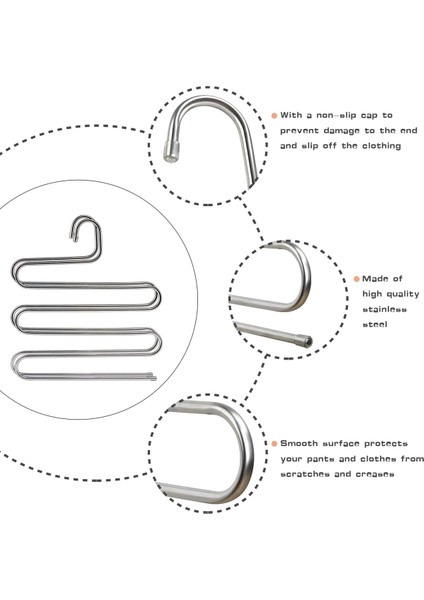 Metal 5 katlı Pantolon Eşarp Askısı MIT1029