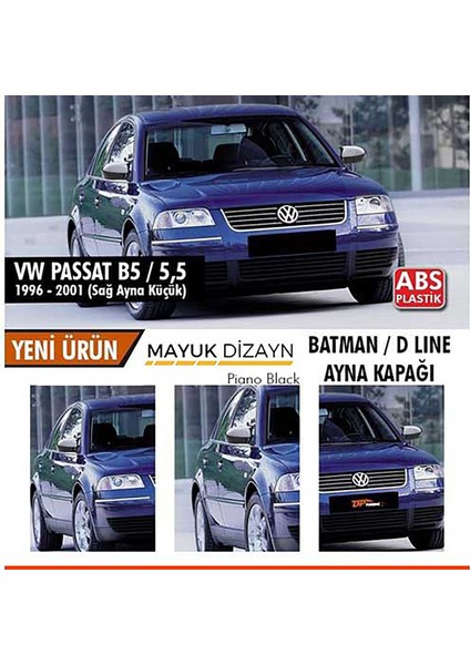 Volkswagen Passat B5 (1996-2001) Uyumlu Batman Ayna Kapağı -Mayuk Dizayn-