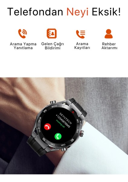 Tekiz Teknoloji Watch Hk Hero 5 Ultimate Amoled Uyumlu Akıllı Saat Tüm Telefonlara Uyumlu Smart