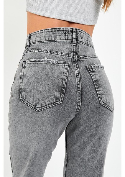 Likralı Mom Jean Pantolon modelleri