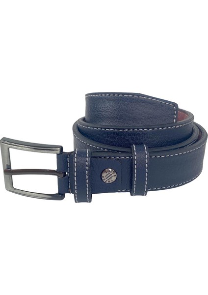 Lacivert Çocuk Boy Suni Deri Dikişli Model 3 cm.lik Garson Klasik Kemer - G5-23EK fiyatları
