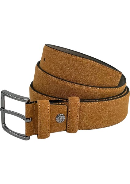 Taba Süet Suni Deri Dikişli 4 cm.lik Klasik Kemer - 7400-811 fırsatları