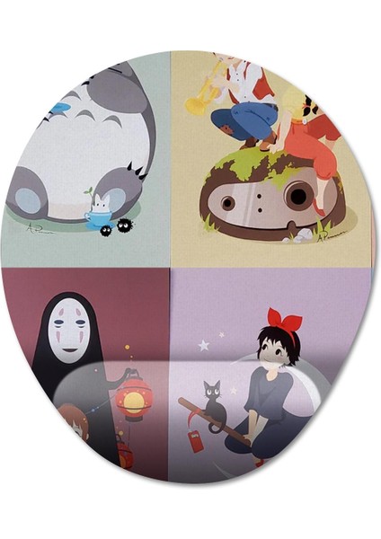 Studio Ghibli Bilek Destekli Mousepad Model - 17 Oval