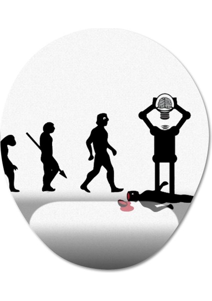 Yapay Zeka - Aı - Artificial Intelligence - Chatgpt Bilek Destekli Mousepad Model - 1 Oval