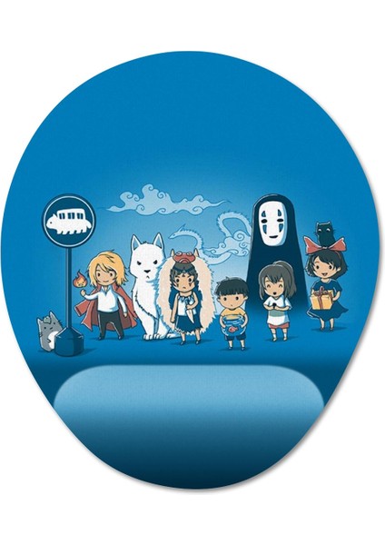 Studio Ghibli Bilek Destekli Mousepad Model - 10 Oval