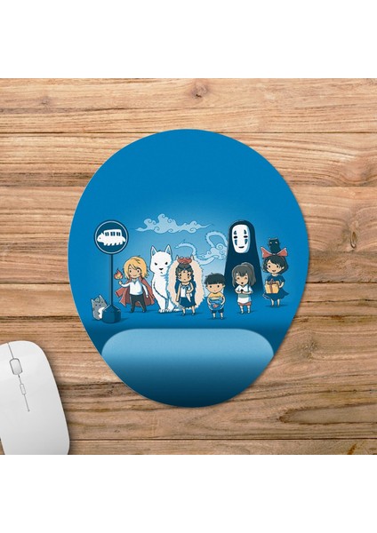 Studio Ghibli Bilek Destekli Mousepad Model - 10 Oval fiyatları