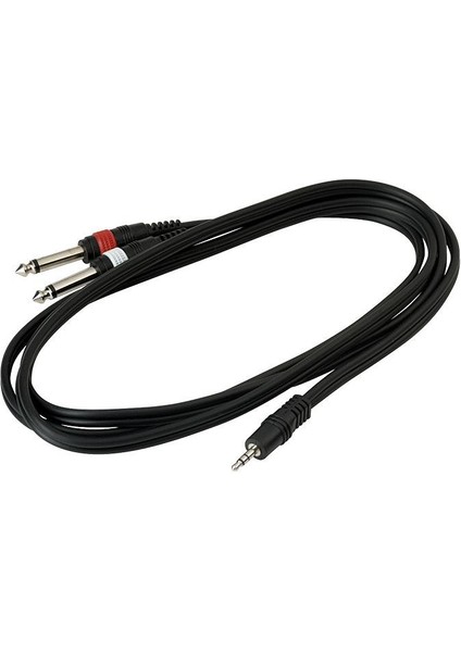 3,5 mm stereo jaktan 2 x mono 6,3 mm jaka ses kablosu 1.5m